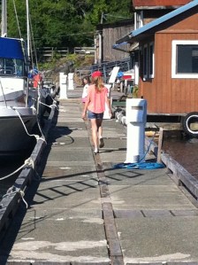 Madeline on her way to the bookstore and to get a treat. 