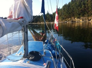 A rare moment of relaxation for Nick. 